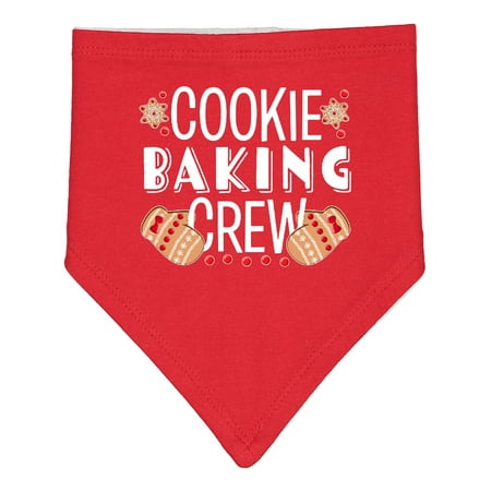 Inktastic Christmas Cookie Baking Crew with Oven Mitts Baby Bandana Bib