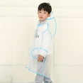 thumbnail image 5 of Kids Raincoat For Toddler Boys And Girls Toddler Rain Poncho Waterproof Rain Jacket Children Cartoon Rainwear Sky Blue 5-6 Years, 5 of 5