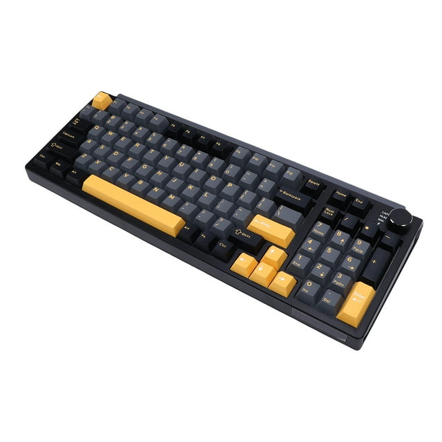 Mechanical Keyboard, Wireless Gaming Keyboard, BT 2.4G USB C, 75% Layout Wireless Mechanical Keyboard with 98 Keys, Hot Swap Gasket Mount RGB Backlit for Gaming, Typing