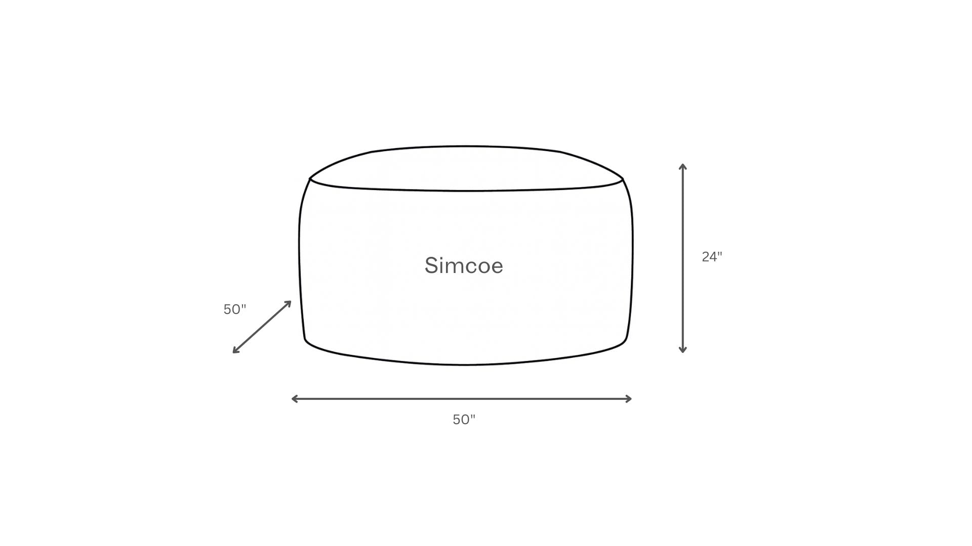 Gouchee Simcoe Jumbo 4ft Foam Bean Bag Lounger