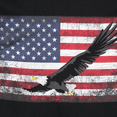 thumbnail image 3 of Woodland Creek Men's American Eagle Hooded Black Sweatshirt, XL, 3 of 5