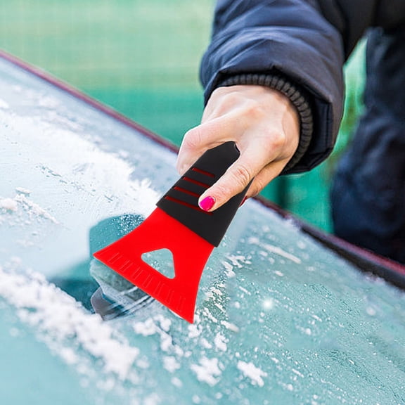 HEATSHAKING 10-Pack Heavy Duty Frost Remover Tool for Car , Red PVC Winter Accessory