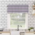 thumbnail image 4 of Purple Grey Stripe Kitchen Valances for Windows 60x18 Inch Kitchen Curtains Valances Rod Pocket Minimalist Farmhouse Striped Bathroom Window Valances for Window Treatment Decor, 4 of 6