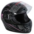 thumbnail image 2 of TCMT DOT Adult Full Face Motorcycle Helmet Black Pink Butterfly with Flip Up Modular for Motocross Offroad Street Dirt Bike L Size, 2 of 7