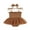 Brown, variant on Licupiee Newborn Baby Girl Romper Dress Sleeveless Pleated Halter Spaghetti Straps Tulle Bodysuit Summer Clothes 0-18M