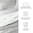 thumbnail image 5 of Noble Linens Light Gray 3 Piece Horizon Lines Reversible Microfiber Quilt Set, Queen / Full, 5 of 7