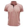 thumbnail image 3 of WAVSUF Men Lapel polo Shirt Soft Pique Polos for Mens Button T-Shirt Khaki Size 2XL, 3 of 6