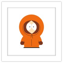 Gallery Pops South Park - Kenny McCormick Wall Art, White Framed Version, 12" x 12"