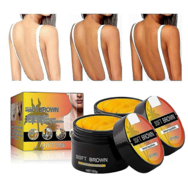 2pcs Intense Tan Accelerator Cream Soft Brown Tanning Gel - Intense Tanning Luxury Gel with Natural Carrot Oil for Sunbeds