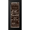 thumbnail image 2 of Greene, Taylor 11x24 Black Modern Framed Museum Art Print Titled - Bathroom Rules Chocolate White, 2 of 5