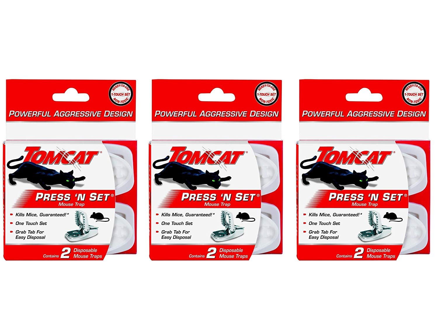 Tomcat Press 'N Set Mouse Trap, 8 Pack