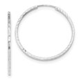 thumbnail image 1 of 14k White Gold Square Tube Endless Hoop Earrings Round, 1 of 6