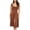 Brown, variant on Edvintorg Women Dress Summer Bandage Dresses Sexy Solid Color V-Neck Sleeveless New High Waisted Casual Dress Female