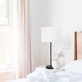 thumbnail image 2 of Lampe Simple Stick noire avec abat-jour en tissu, 2 of 7