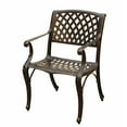 thumbnail image 2 of Oakland Living Contemporary Modern Outdoor Mesh Lattice Aluminum Dining Chair Black, 2 of 5