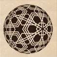 thumbnail image 1 of Ahgly Company Machine Washable Indoor Square Transitional Deep Peach Orange Area Rugs, 4' Square, 1 of 7