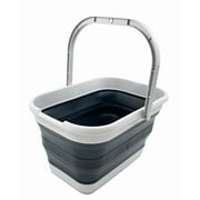 SAMMART 12L (3.1 gallon) Collapsible Rectangular Handy Basket/Bucket/Multiuse Foldable Water Pail for Camping, Fishing