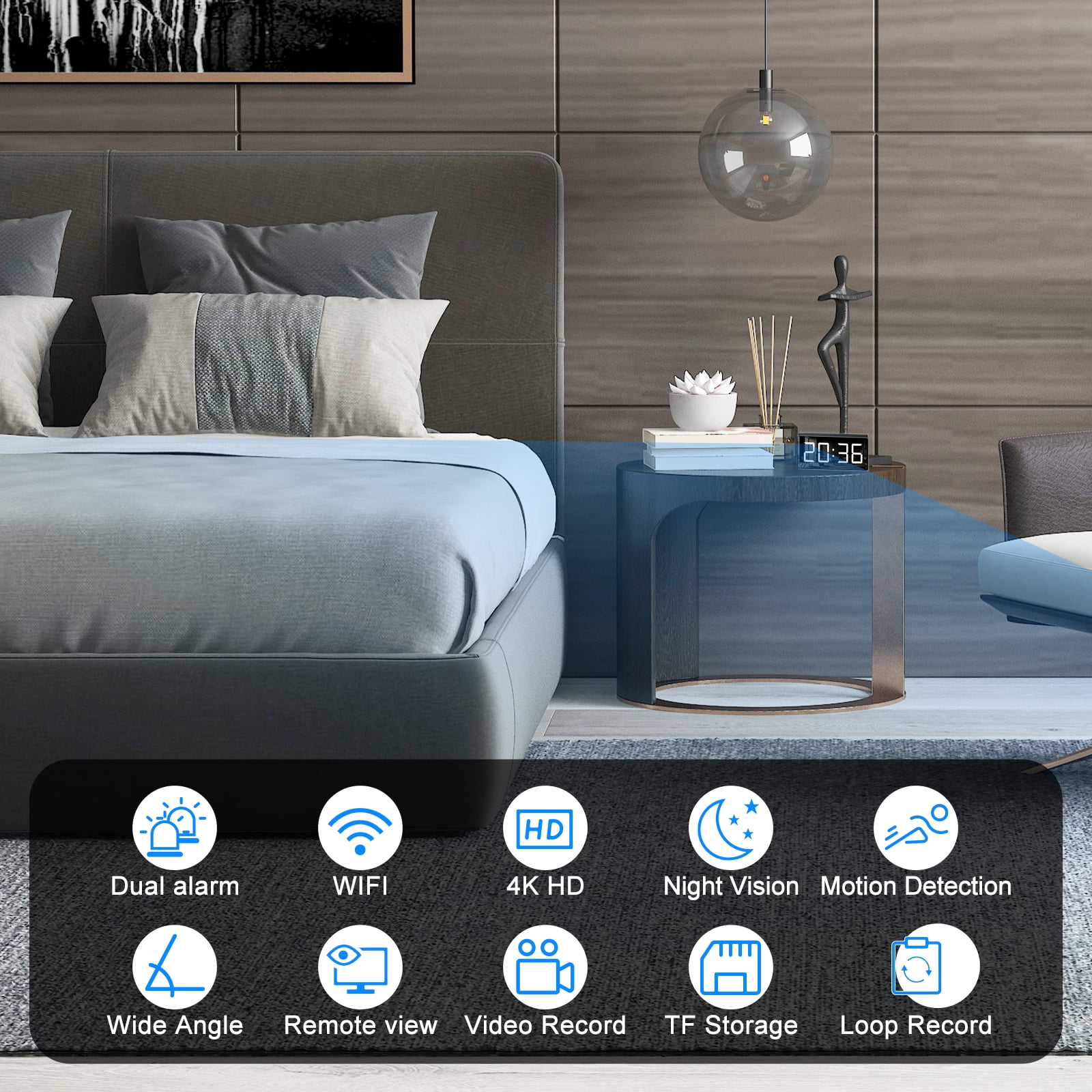 Motion Detection Setting Up Spy Camera In Bedroom AFLCIO Hidden Camera With  Audio, Mini 4K Wireless, image size:1600x1600