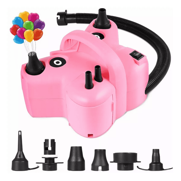 Inflador Electrico Bomba Globos Color Rosa