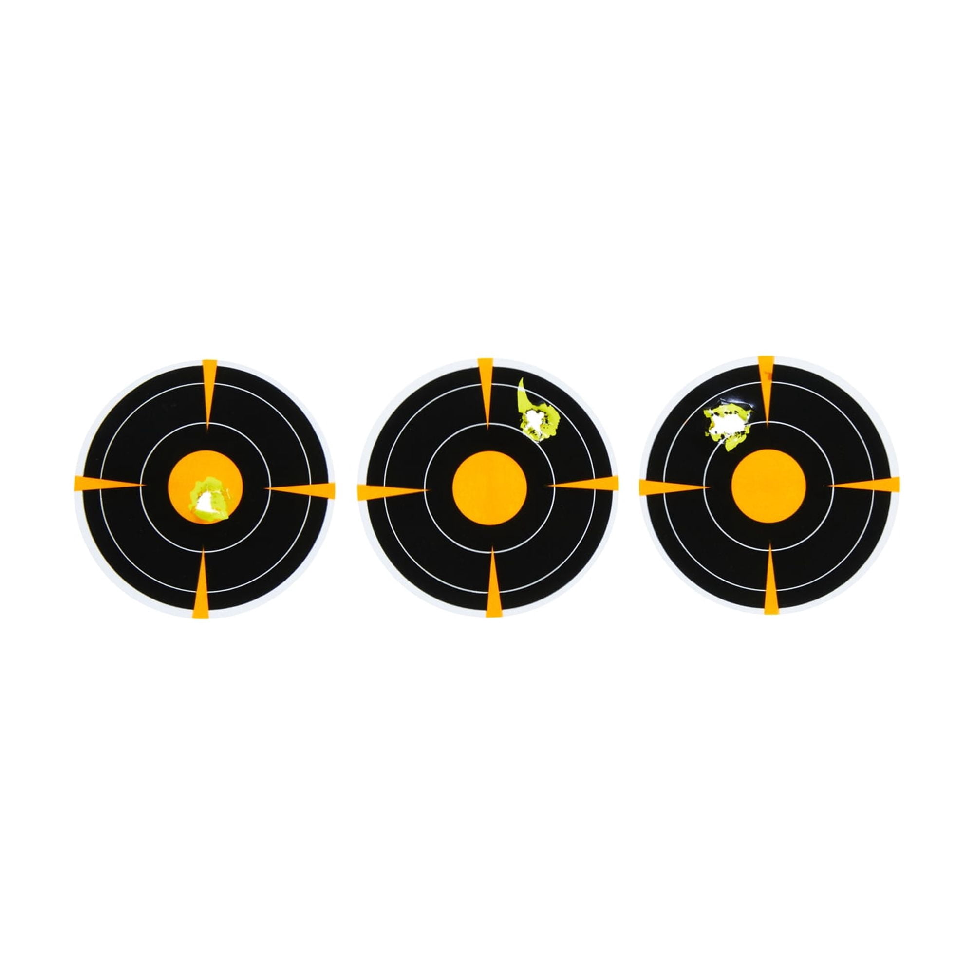 Ez Aim Adhesive Splash Reactive Paper Shooting Targets, 2 In Bullseye, 9-Targets Per Sheet, 12 Ct, Black, 2 Pack
