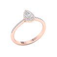 thumbnail image 2 of Imperial 1/2 Ct TDW Pear Diamond Halo Engagement Ring in 10K Rose Gold (H-I, I2), 2 of 4