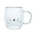 Cartoon glass Mark milk juice bear double layer coffee cup High