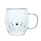 thumbnail image 3 of Taza de café de doble capa con forma de oso y leche de vidrio con dibujos animados, juego de tazas de té para el hogar, color borosilicato alto, 3 of 3