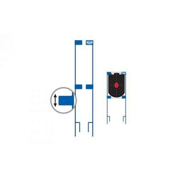 BIRCHWOOD CASEY 36" Adjustable Target Stakes for Shooting - Durable Portable Easy to Deploy Steel Target Stakes for Paper, Heavy Tagboard & Corrugated Targets