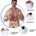 thumbnail image 5 of Colevkie Men's 2 Pcs Bath Skirt & Bath Towel Set Soft Adjustable Bath Wrap Set Quick Drying Beach Bathroom Spa Hotel Towel Printed Retro Pattern, 5 of 7