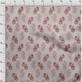 thumbnail image 3 of oneOone Georgette Viscose Light Gray Fabric Floral Block Quilting Supplie Print Sewing Fabric By The Yard 42 Inches, 3 of 4