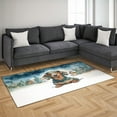thumbnail image 3 of Hello Winter Dachshund Welcome Snowy Night Watercolor Vintage Indoor Rug Wiener Dog Lover Gifts Idea Carpet Living Bed Room Sofa Home Decor - 01011, 3 of 5