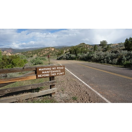 End Boards - Laminated Poster Board End Road United States of America USA Poster Print 11 x 17