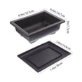 thumbnail image 2 of PAMINGONO 3Set Plastic Flowerpot for Outdoor Use in Dark Brown with Drainage Holes and Tray 8.9X6.6X3in, 2 of 8