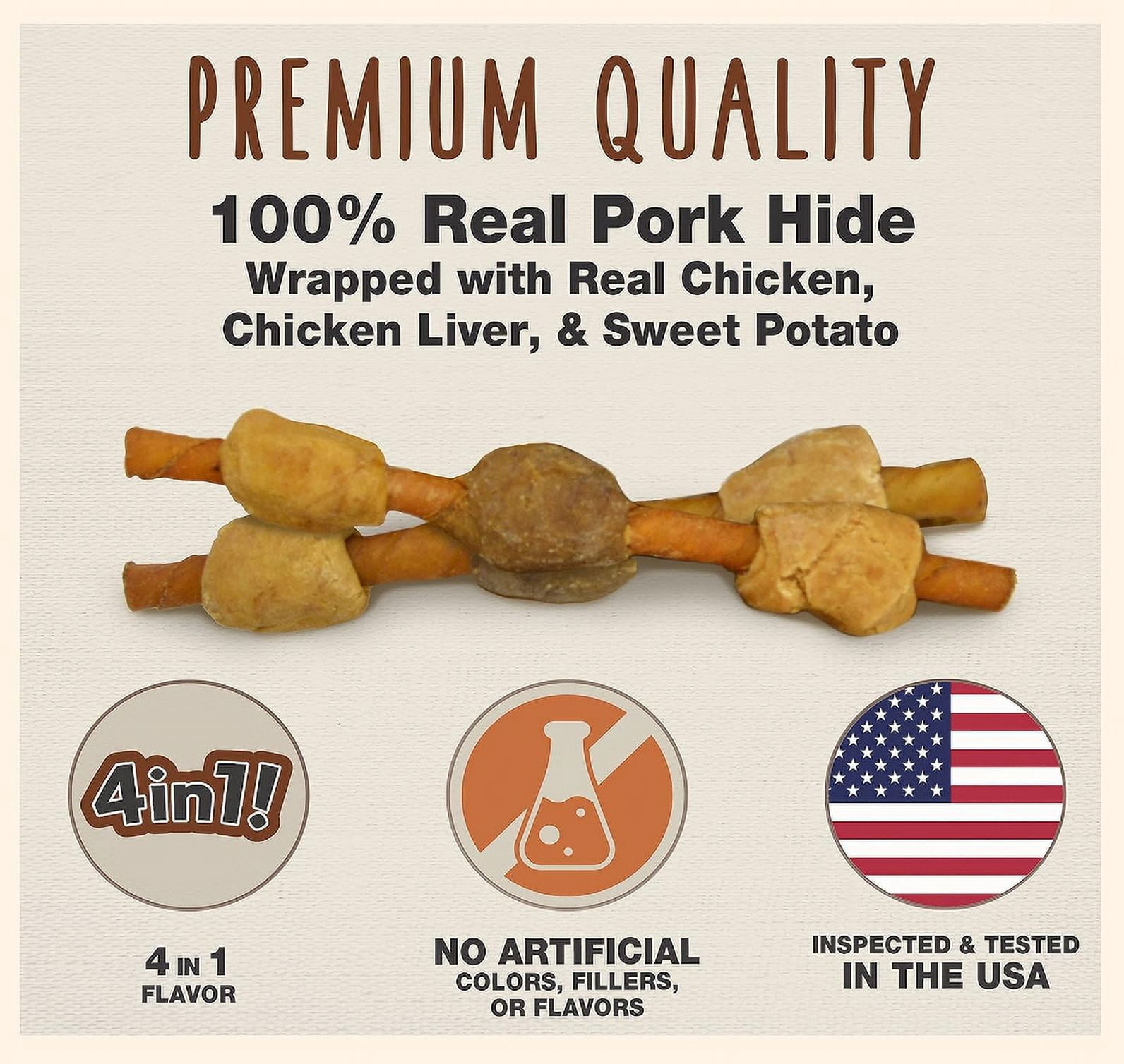 3 Pack Cadet Gourmet Pork Hide Shish Kabobs [Dog Meat and Jerky Treats, New Dog Supplies, Bulk Dog Supplies, Cadet] 54 count (3 x 18 ct)