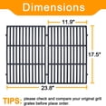 thumbnail image 2 of Uscover 7638 17.5 in Grill Grate Replacement Parts for Weber Spirit E/S 310, E/S 320, E/S 330 Spirit 700, Genesis Silver B/C Gold B/C 1000-3500 Gas Grill, Cast Iron 2 PCS (17.5" x 11.9" x 0.5"), 2 of 11