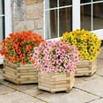 thumbnail image 7 of Sinhoon 6 Bundles Artificial Flowers UV Resistant Fake Plants Outdoor Faux Plastic Flowers Garden Window Box Porch Home Decor (Orange red), 7 of 7