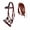Mahogany/Beaded, variant on Horse Western Leather Beaded Bitless Sidepull Bridle Reins 77RS20MG-F