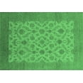 thumbnail image 1 of Ahgly Company Indoor Rectangle Oriental Emerald Green Industrial Area Rugs, 2' x 3', 1 of 4