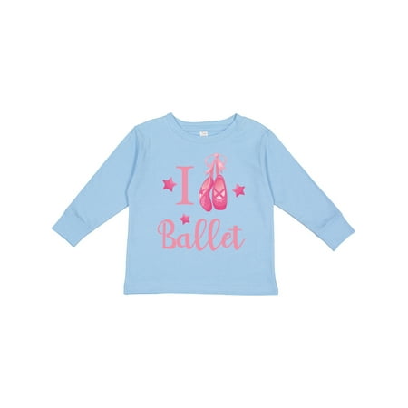 

Inktastic I Love Ballet Gift Toddler Toddler Girl Long Sleeve T-Shirt
