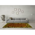 thumbnail image 3 of Ahgly Company Indoor Rectangle Abstract Yellow Modern Area Rugs, 7' x 9', 3 of 4