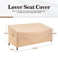 thumbnail image 3 of WJ-X3 Waterproof Outdoor Patio Love Seat Cover, Anti Fade & Windproof, 58"(W) × 40"(D) × 35/26"(H), 3 of 8