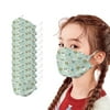 50 Graphic Printing Disposable Mask for Kids Breathing Protection 4 Ply Face Mask with Nose Wire Ear Loop Mouth Cover, for Boys Girls