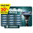 thumbnail image 1 of Gillette Mach3 Razor Blade Refills Razor Cartridges, Razor Refills for Men With Lubrication Strip, 3-Blade Razor Blades for Close Shave, 1 of 17