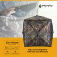 thumbnail image 3 of Arrowhead Outdoor 270° Vision 4.8x4.8 Ft Pop-up 2-3 Person See-through Hunting Stealth Deer Blind, 3 of 11