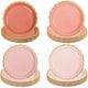 thumbnail image 1 of wonima02 Pink Scalloped Party Plates Gold Foil Border Paper Plates Disposable 9inch Gradient Serving Plates for Birthday Wedding Bridal Baby Shower Party Supplies (48, Dusty Pink), 1 of 1