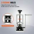 thumbnail image 3 of VEVOR Manual Wire Stripping Machine, 0.06''-0.98'' Copper Stripper with Hand Crank or Drill Powered, Visible Stripping Depth Reference, Portable Aluminum Frame Wire Peeler for Scrap Copper Recycling, 3 of 9