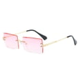 thumbnail image 1 of Las gafas de sol cuadradas sin marco del borde cortado forman las gafas de sol de la tendencia, hechas de PC, plástico, metal, 1 of 5