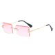 thumbnail image 1 of Las gafas de sol cuadradas sin marco del borde cortado forman las gafas de sol de la tendencia, hechas de PC, plástico, metal, 1 of 5