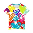 thumbnail image 4 of Spazoro Toddler Girls T-shirts, Casual Printed Crewneck Summer Short Sleeve Tops Tee Multicolor Size 9-10T, 4 of 4