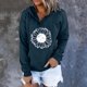 thumbnail image 2 of Blusa de manga larga con bolsillo estampado a la moda para mujer, blusas informales, sudaderas con botones Pompotops FGAJ17351, 2 of 6